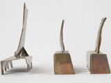 Collection of 3 brass shoe shop displays 6¼"
