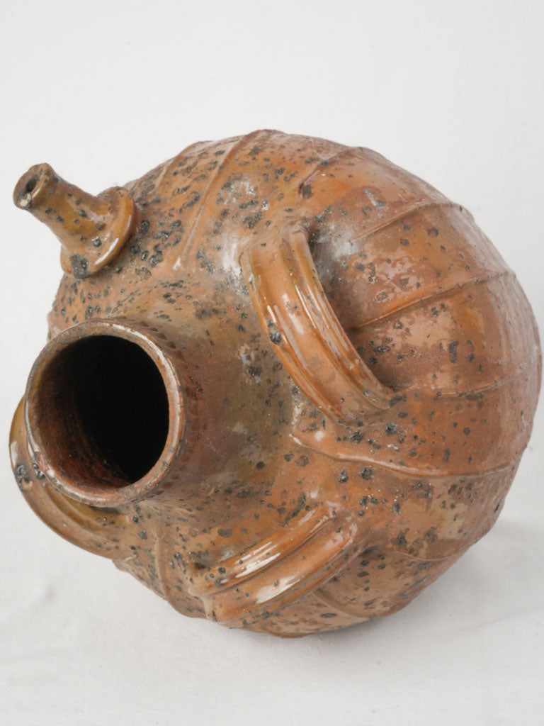 Rounded body vintage oil jar  