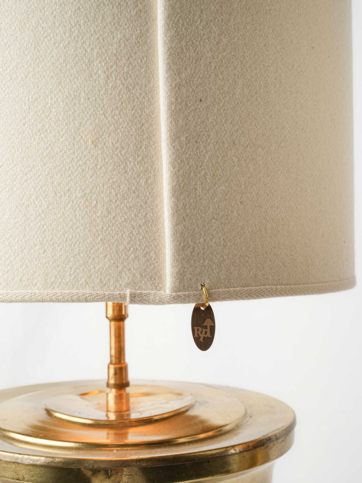 Pair of Very Tall Brass Urn Table Lamps w/ Custom-Made Felt Shades - 45"