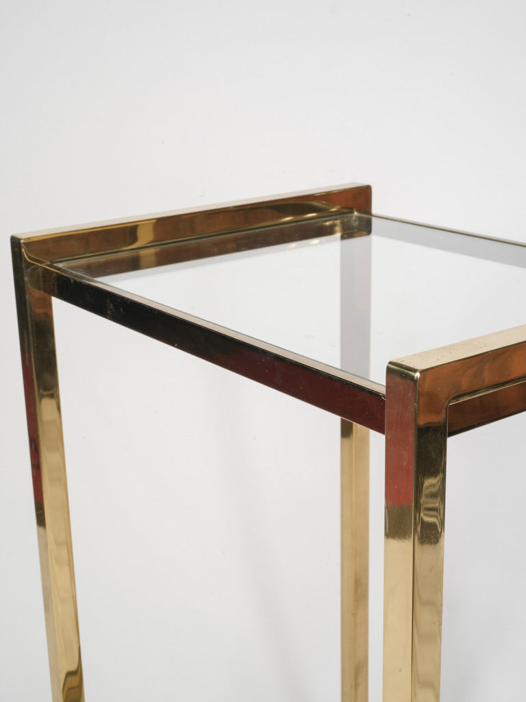 Clear glass surface stands