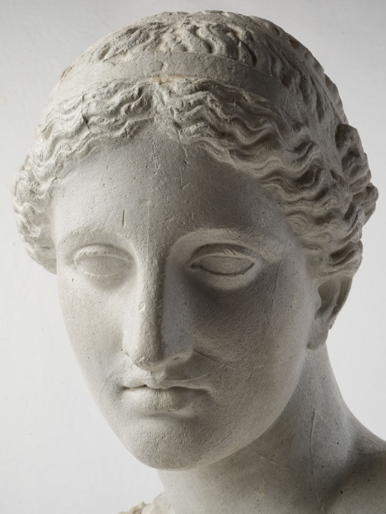 Original neoclassical limestone figure  