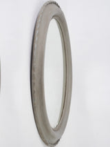 Traditional, charming oval mirror in gray