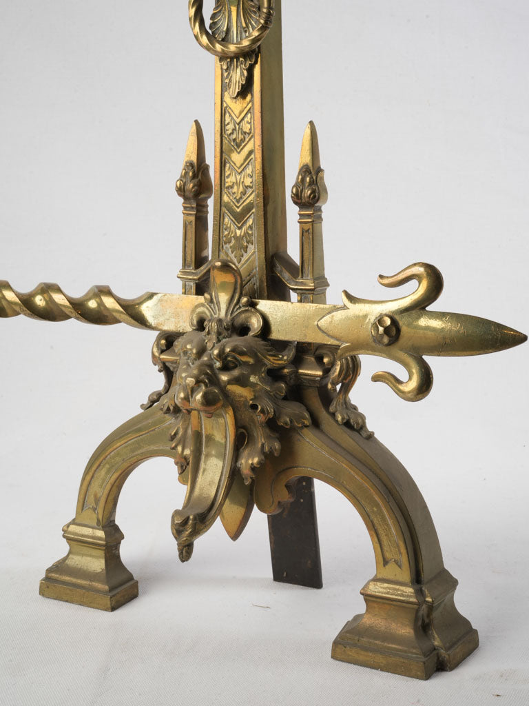 Theatrical gilt-bronze mantel centerpiece