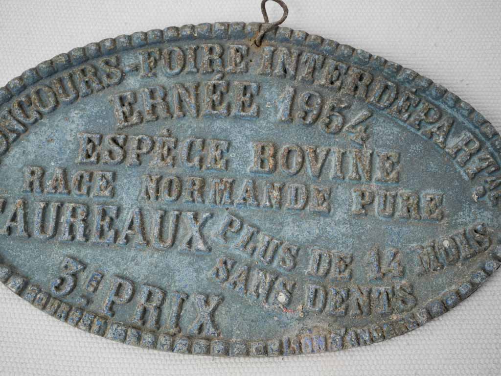Decorative cast French farming plaque