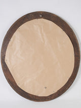 Antique oval mirror with grey-painted frame