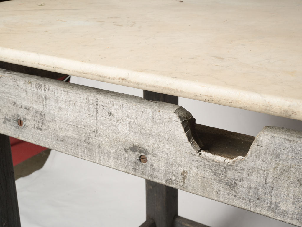 Faded paint rustic work table
