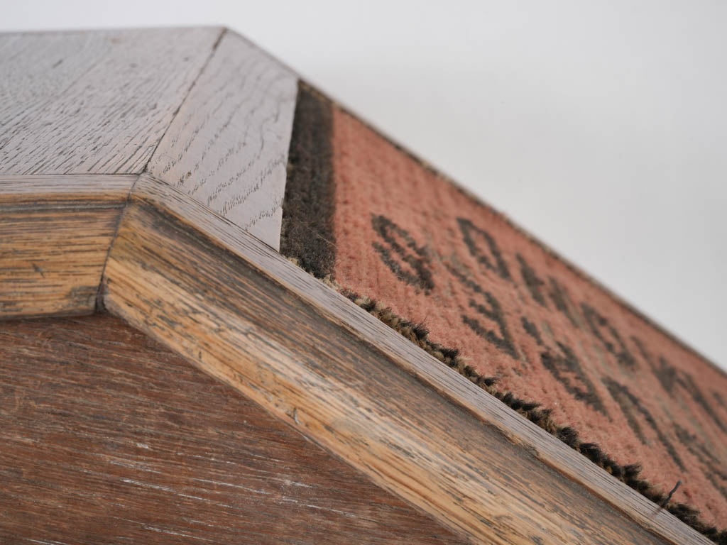 Aged Wooden Commercial Shoe Shiner 