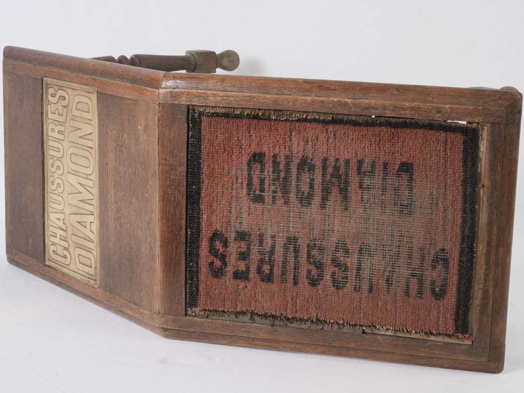 Vintage Brass-Plated Shoe Shiner Stand 