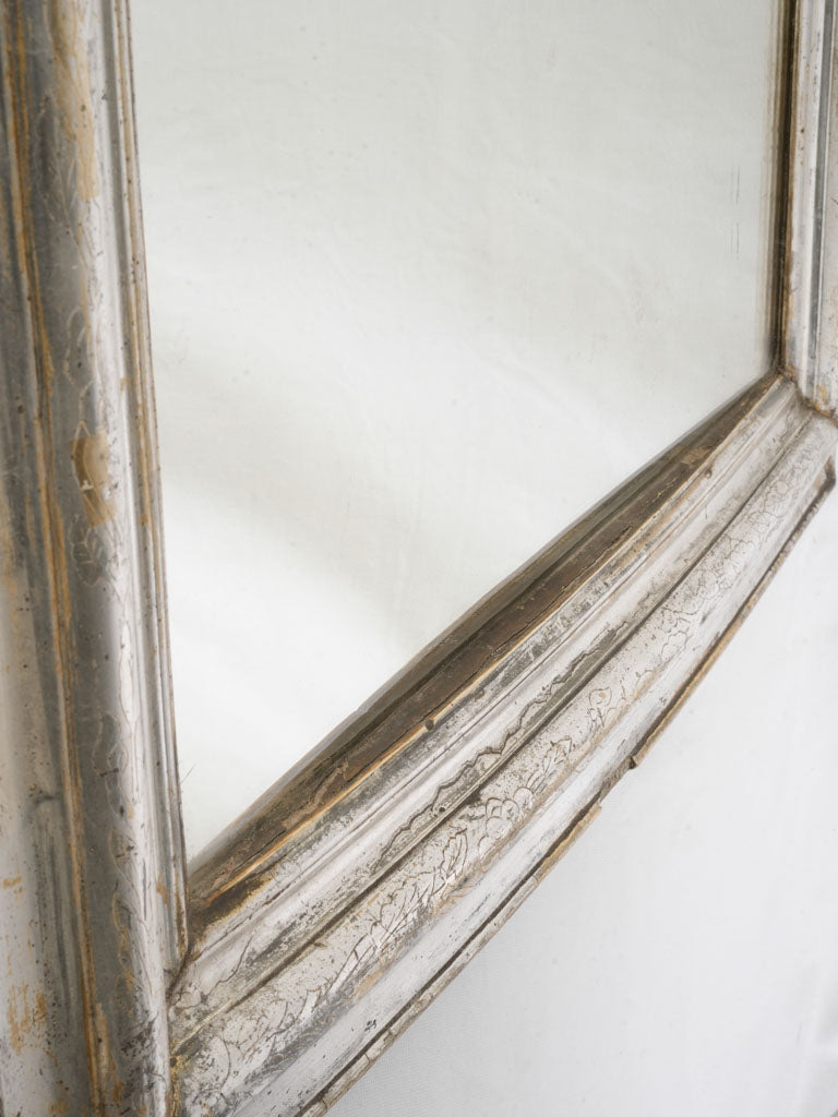 Incised floral frieze mirror