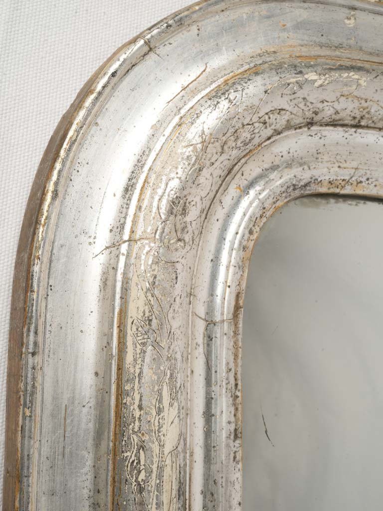 Silver-toned classic mirror