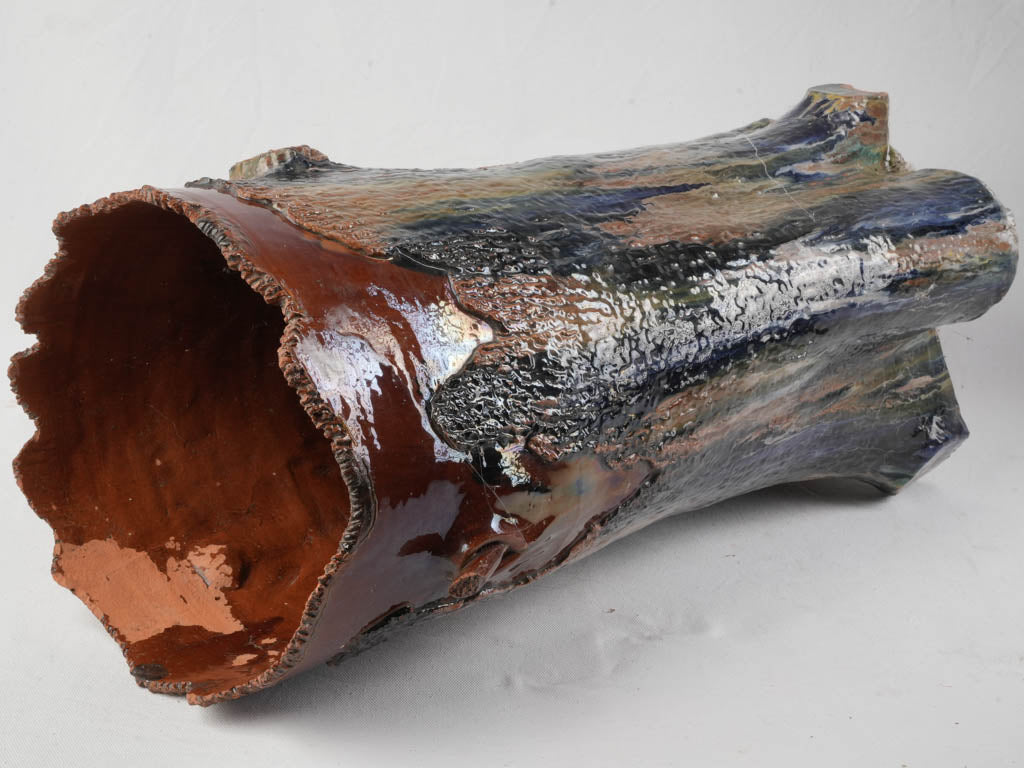 Distressed vintage walking stick holder