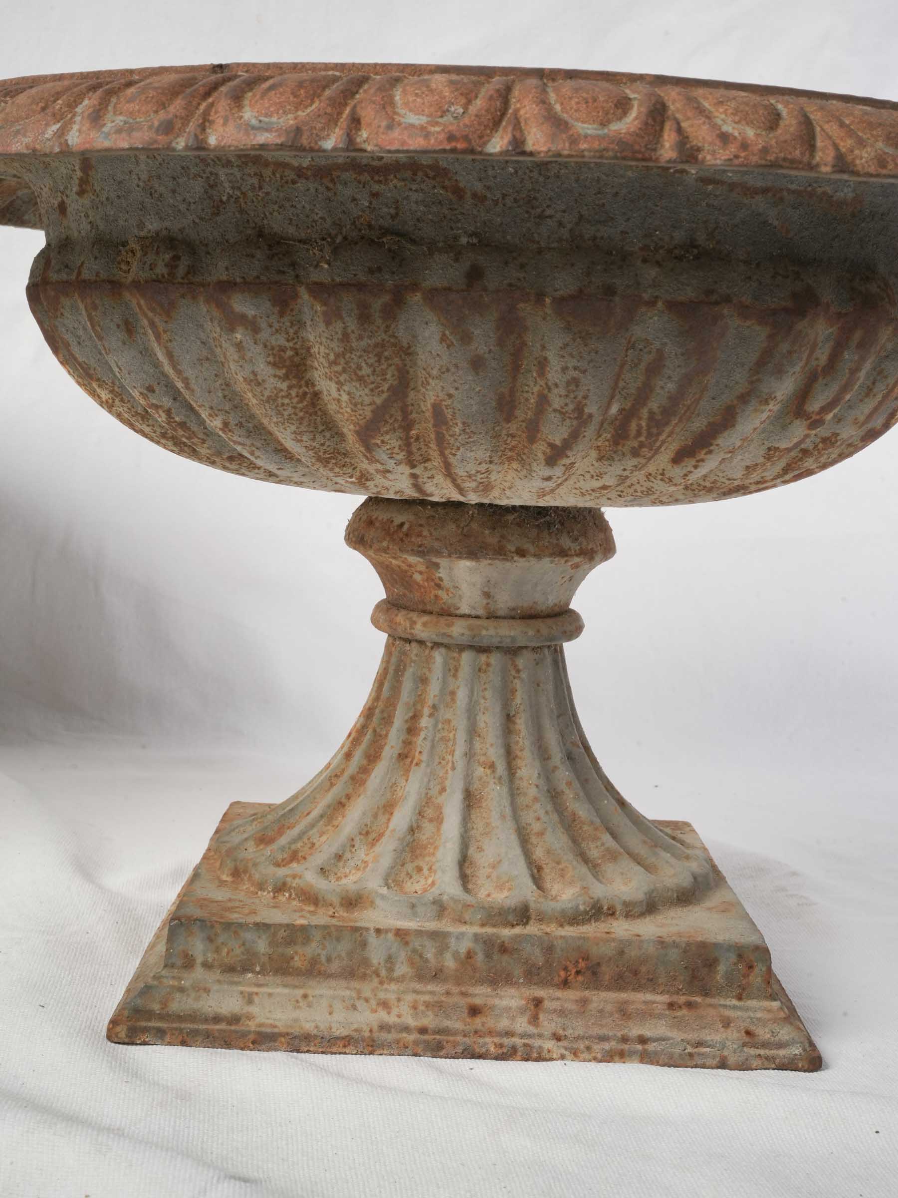Pair of Early 20th-Century French Cast Iron Garden Urns - 12½" x 21¾"