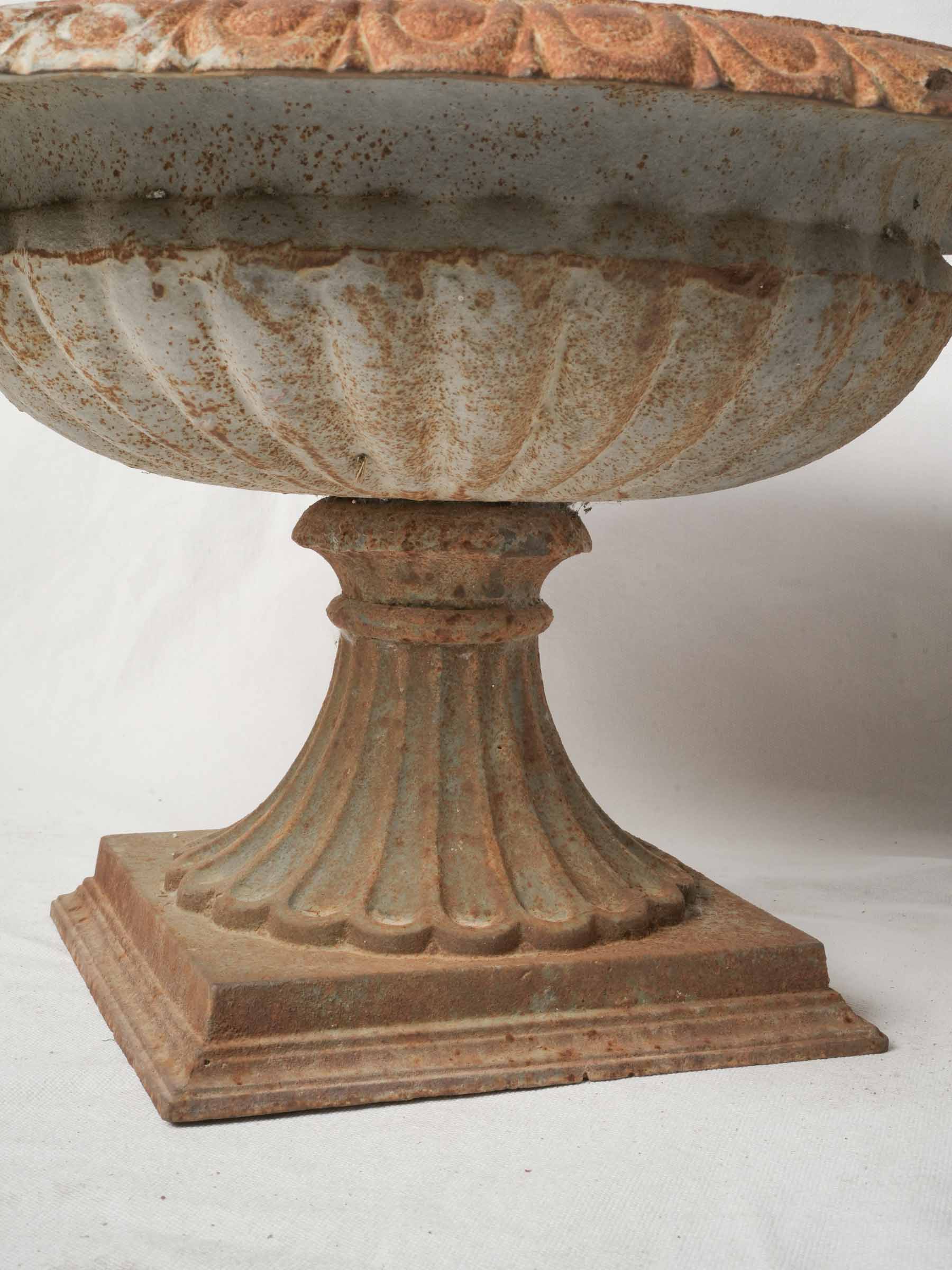 Pair of Early 20th-Century French Cast Iron Garden Urns - 12½" x 21¾"
