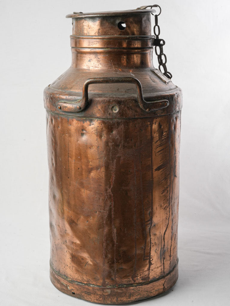 Aged amber-tone canister  