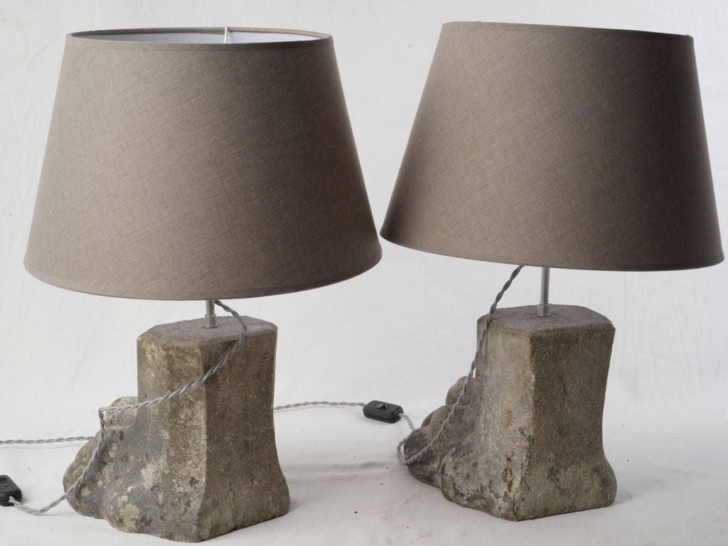 Twisted cord metal stem lamps  
