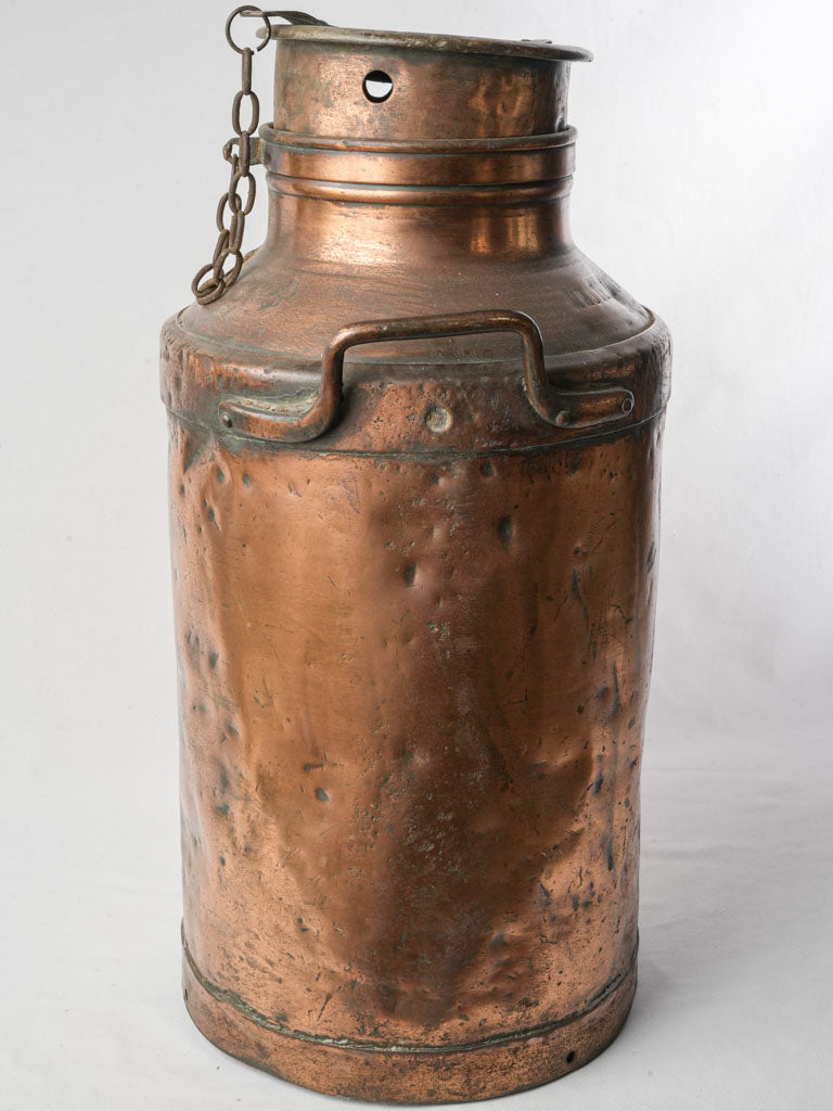Decorative copper milk can