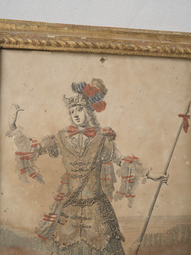 Sepia-toned Louis XIV illustrations