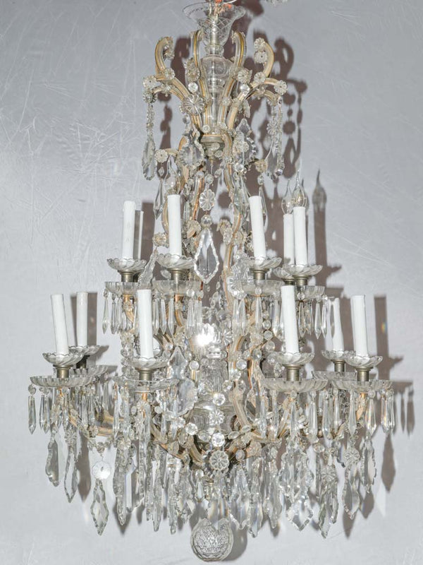 Magnificent 16-light antique Italian chandelier 52¼" x 33½"