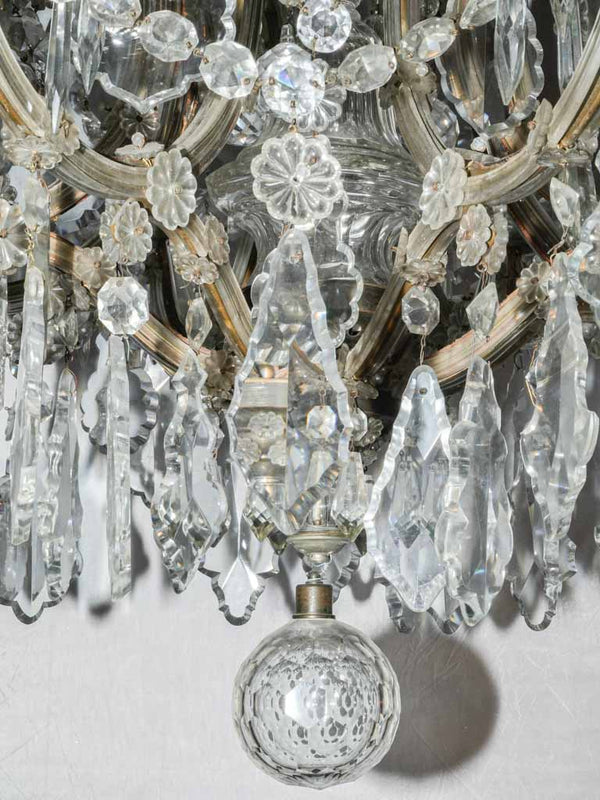 Magnificent 16-light antique Italian chandelier 52¼" x 33½"