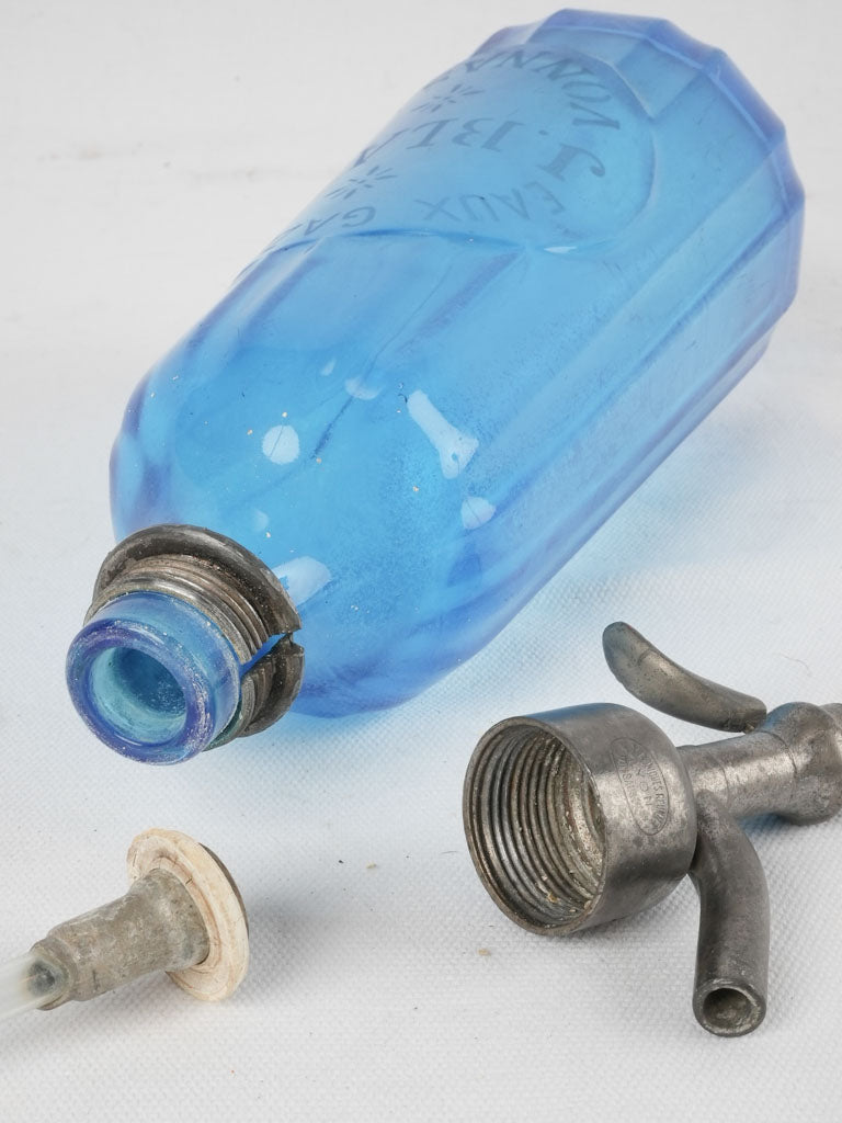 Charming old-world seltzer bottle decor