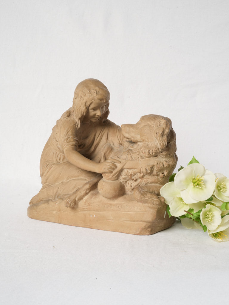 Chic patina terracotta decor artwork  