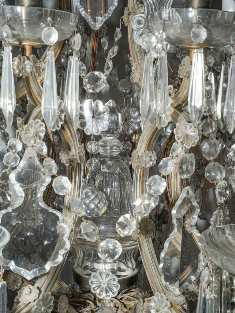Stunning flower-shaped glass chandelier