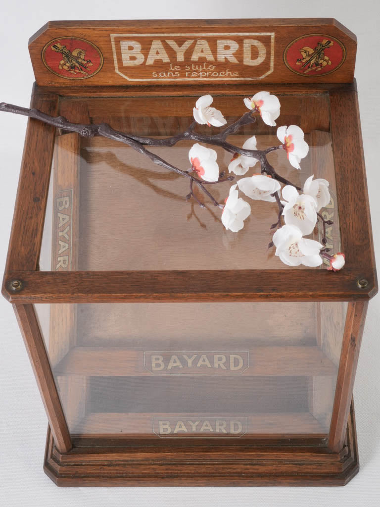 Vintage French oak Bayard Pens holder