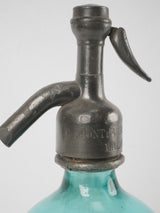 Aesthetic nineteenth-century blue seltzer bottle