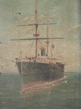 Nautical vintage maritime oil canvas