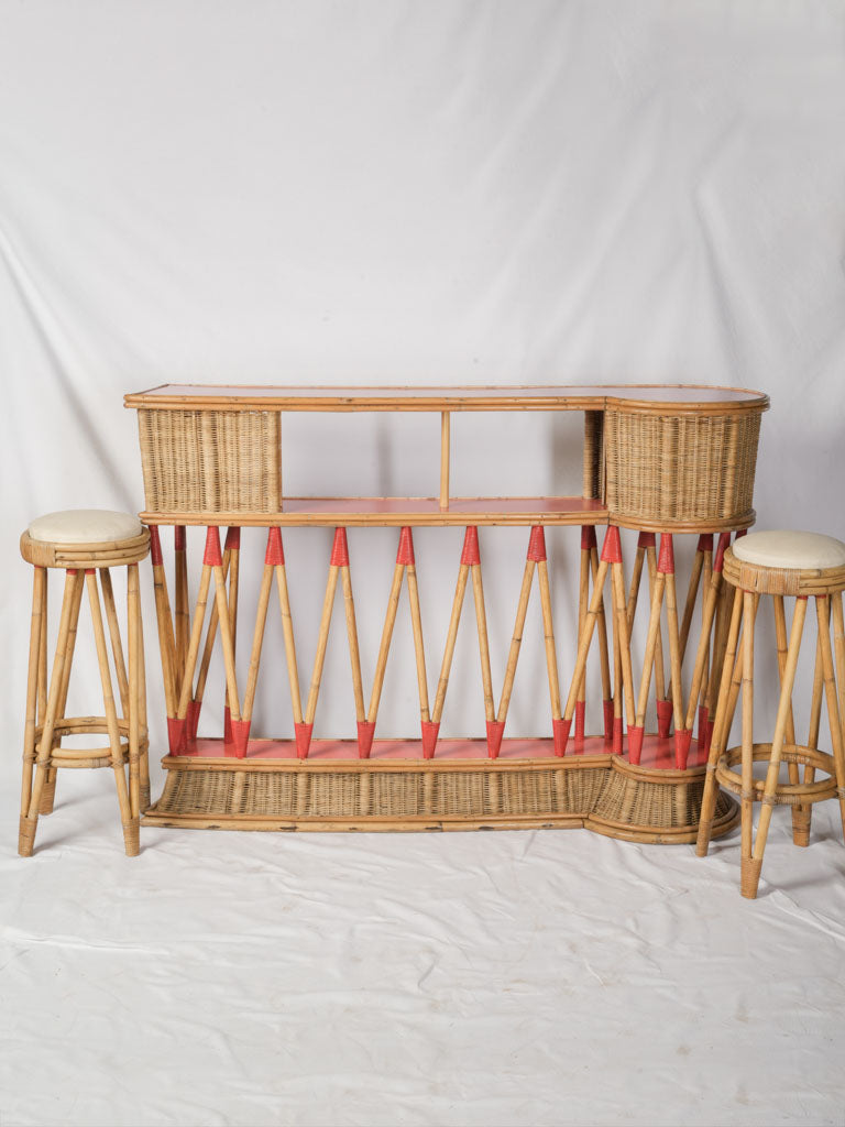 Playful mid-century modern bar set  