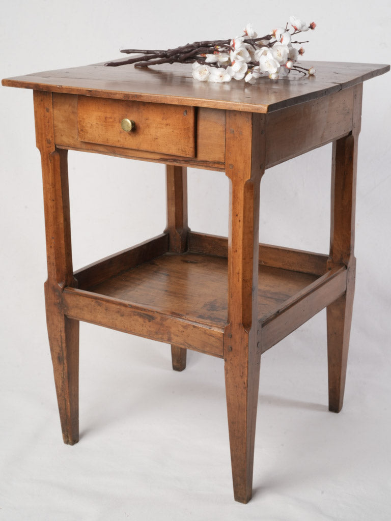 Petite French Cherry Side Table From The Early 19th Century - 20" x 20"