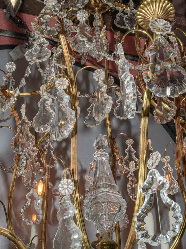 Stunning French crystal cage chandelier