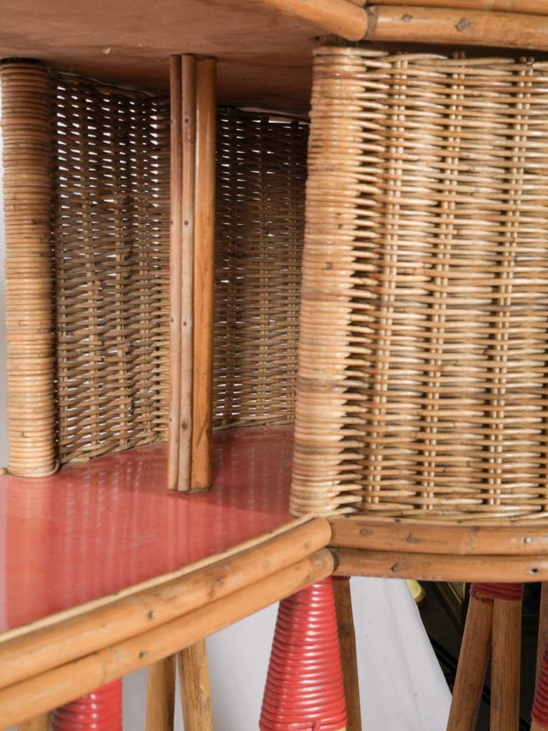 Relaxed woven rattan bar set  