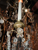 Luxe gilded faux candlestick chandelier