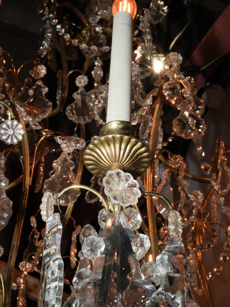Luxe gilded faux candlestick chandelier