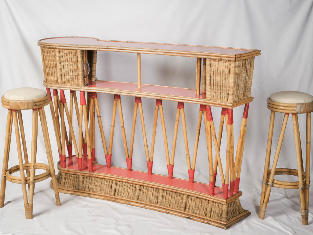 Joyful tropical aesthetic bar set  