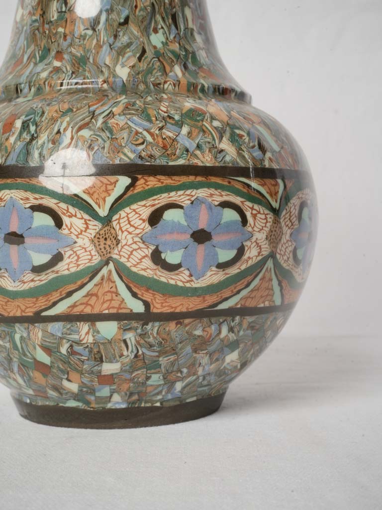Art Deco Vase by Jean Gerbino Vallauris - 12½" w/ Intricate Neriage Mosaic