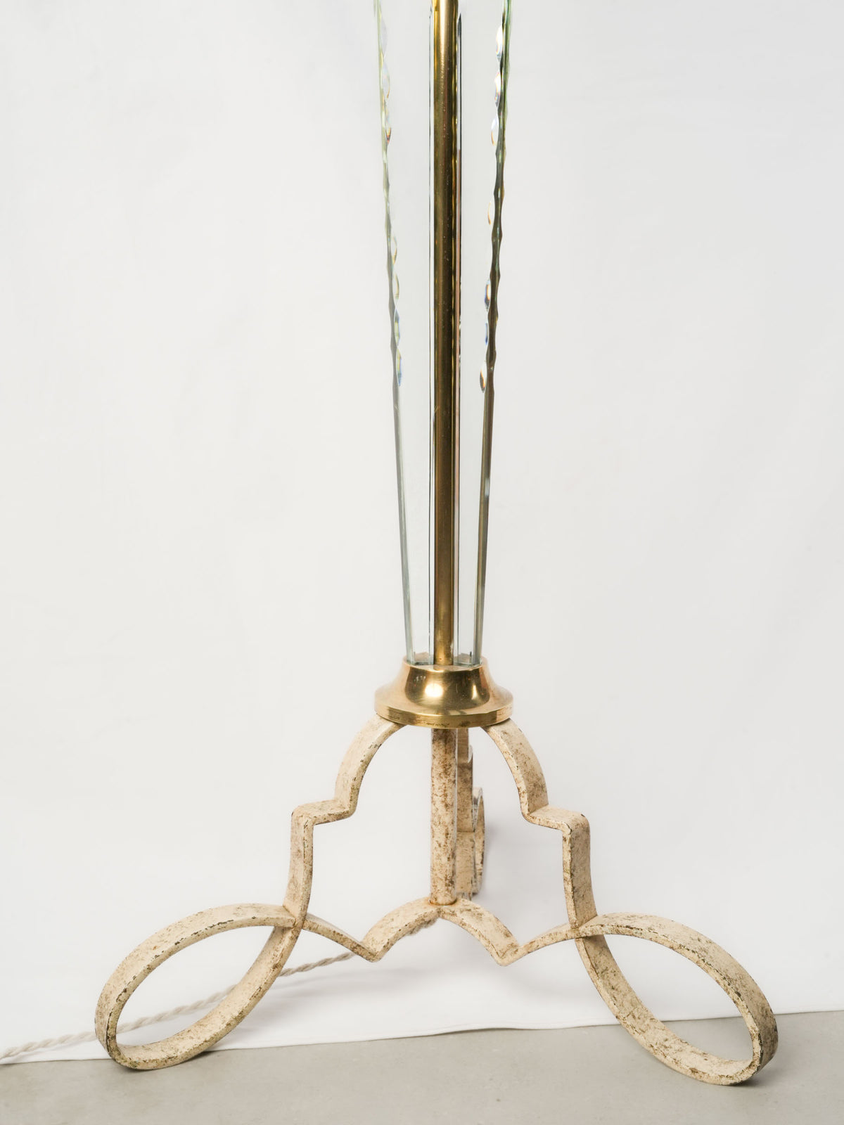 1930s French Art Deco Floor Lamp in the Style of Marius Ernest Sabino - 63"