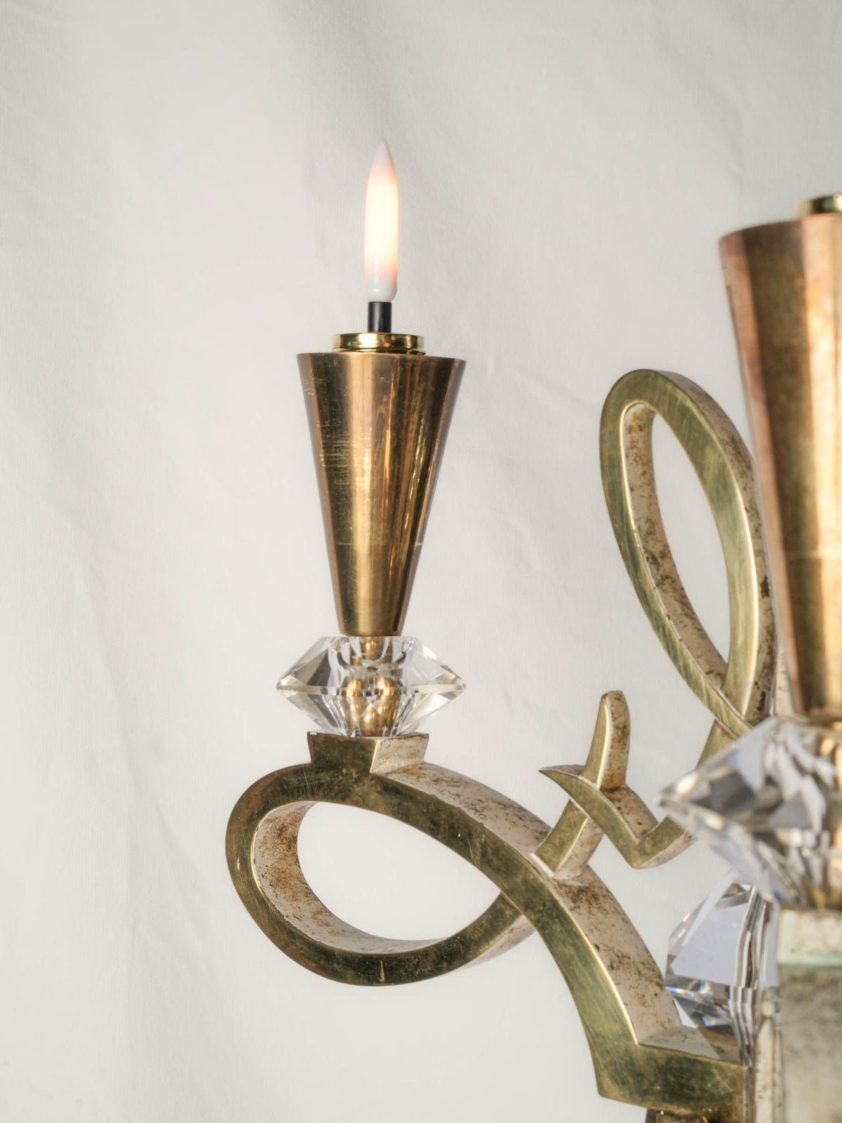1930s French Art Deco Floor Lamp in the Style of Marius Ernest Sabino - 63"