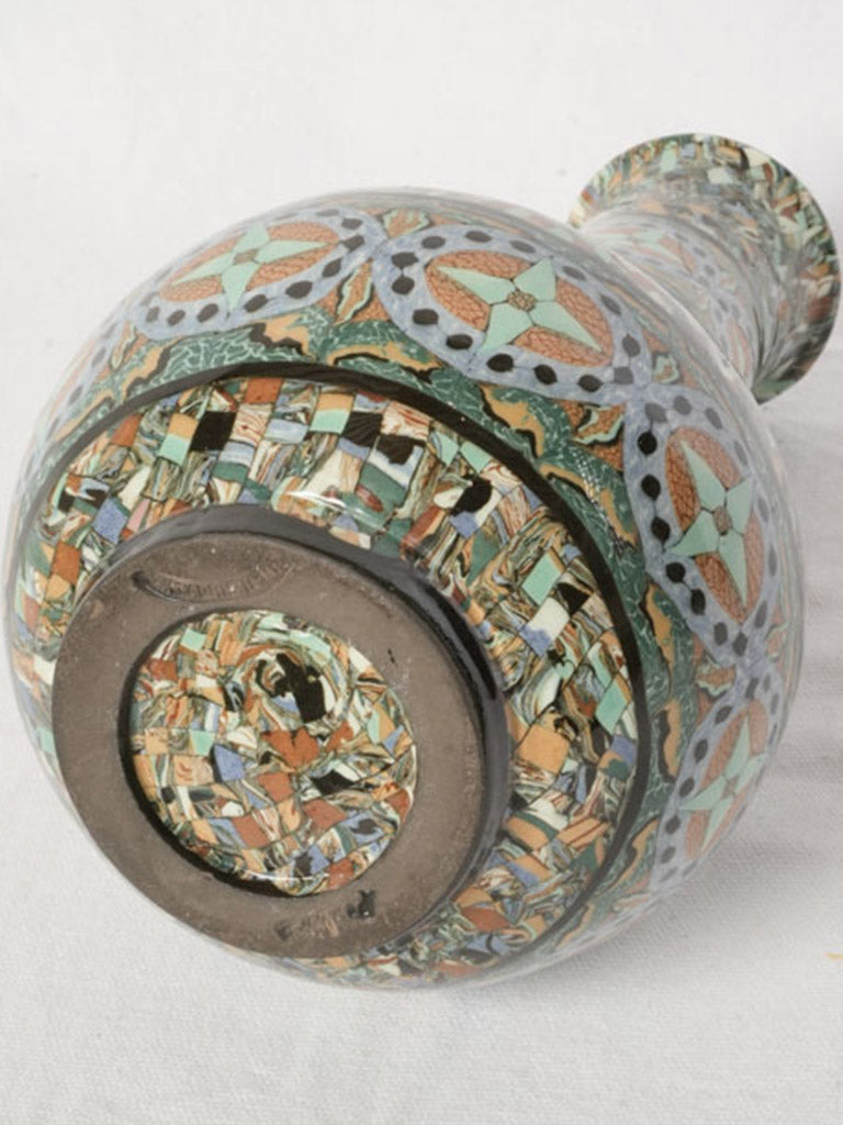 Timeless muted blue ceramic vase  