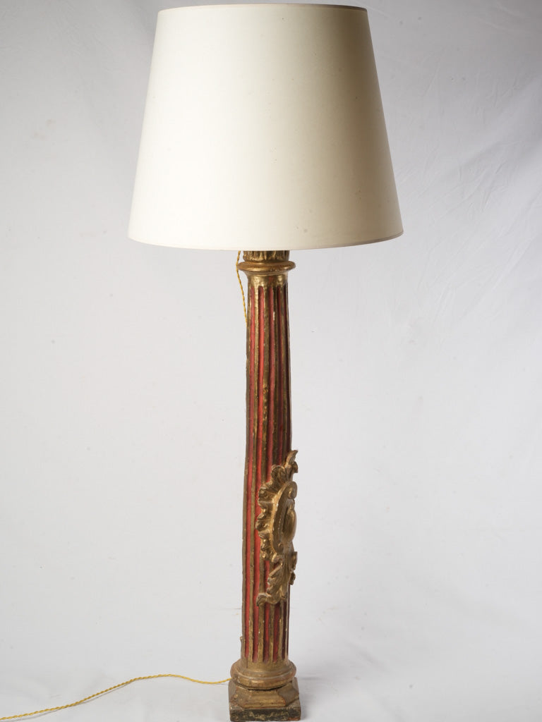 French antique-style column lamp