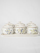 Late 19th-century blue floral pots