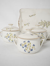 Dainty French floral cream pots