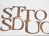 Collection of 8 vintage iron letters from a sign 10"