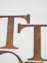 Collection of 8 vintage iron letters from a sign 10"
