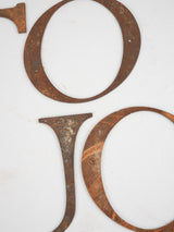 Collection of 8 vintage iron letters from a sign 10"