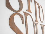 Collection of 8 vintage iron letters from a sign 10"