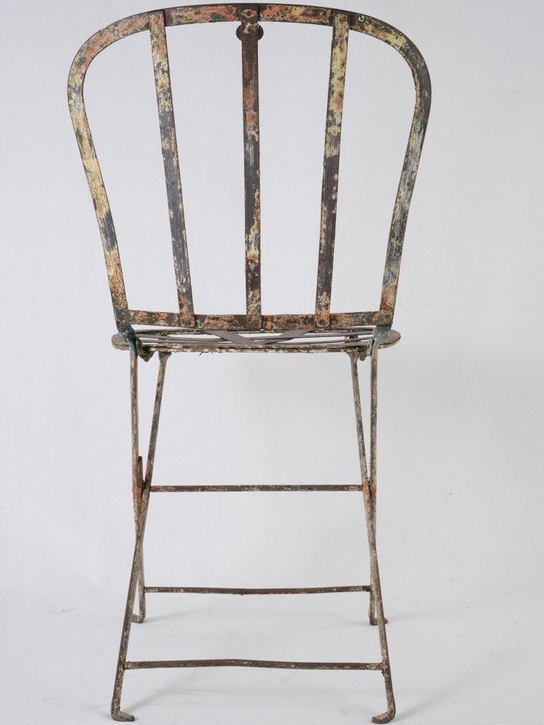 Original patina French metal chairs