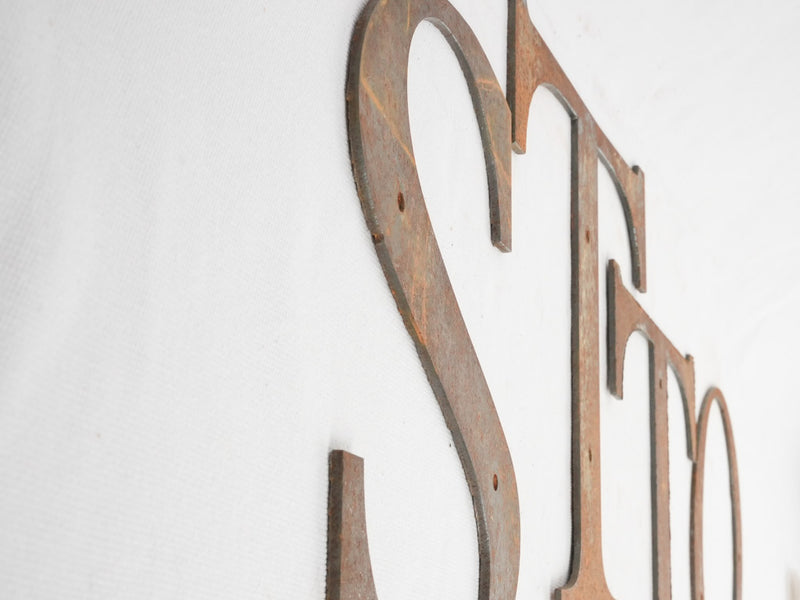Collection of 8 vintage iron letters from a sign 10"