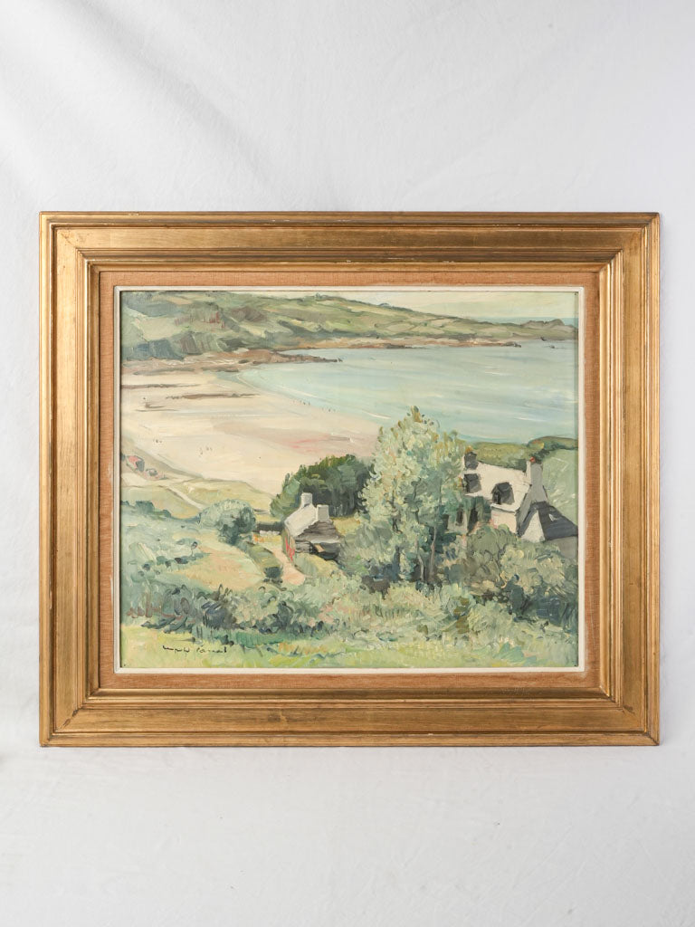 Large Breton Coastal Landscape Signed Pascal Léopold - 33¾" x 38½"